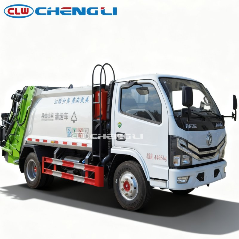 4.5tons Camion compacteur à chargement arrière 5m³ Camion à ordures à vendre