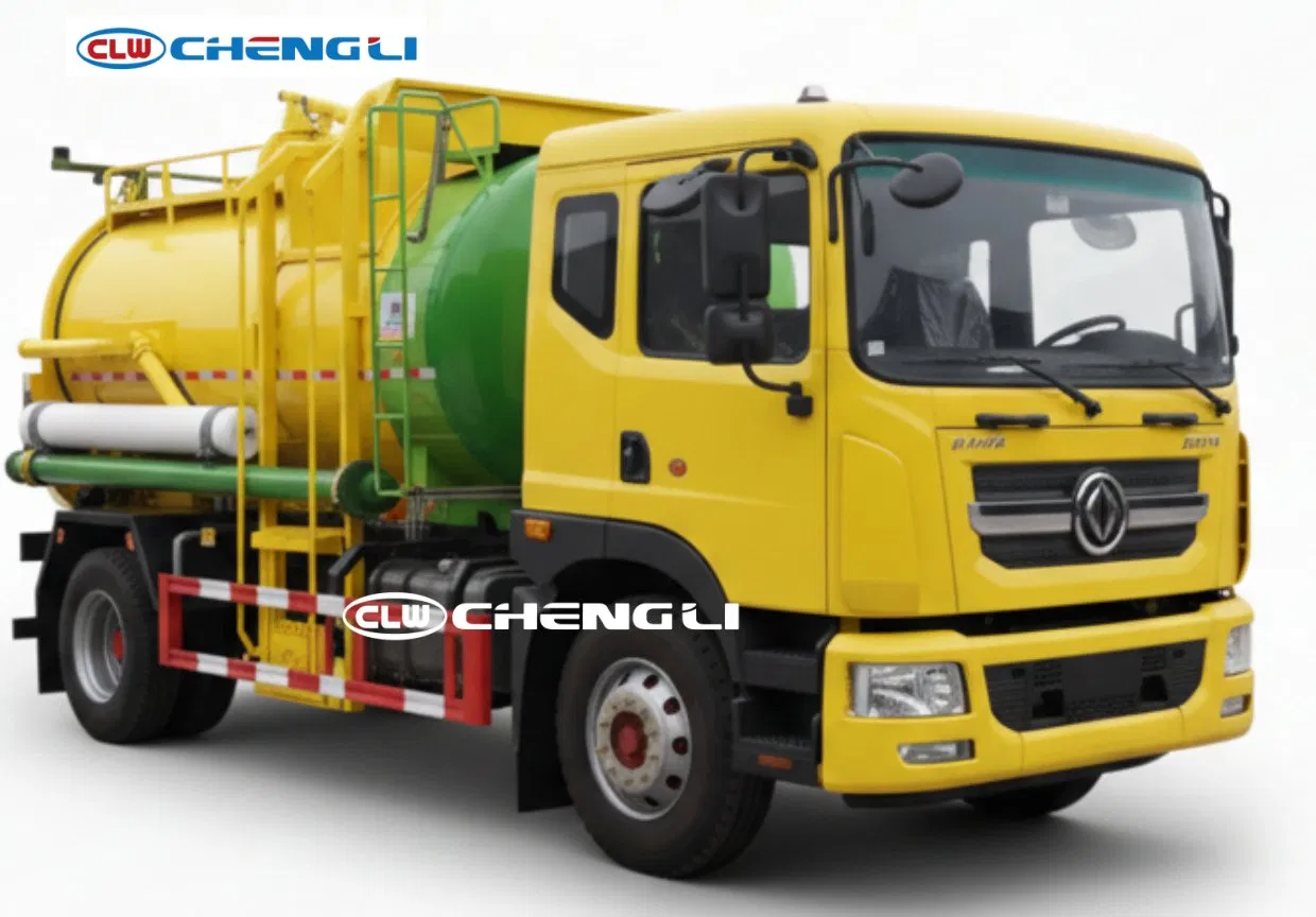 10 Grand réservoir rond Cbm D9 Cummins 195HP Camion de déchets alimentaires