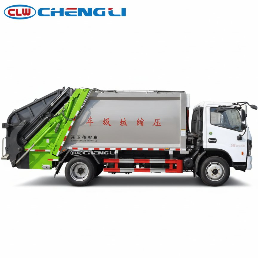Nouveau/Occasion 10m3 Shacman HOWO Dongfeng 4X2 Camion de compactage de conteneur à ordures, camion de compression, transfert, recyclage des déchets pour la vente