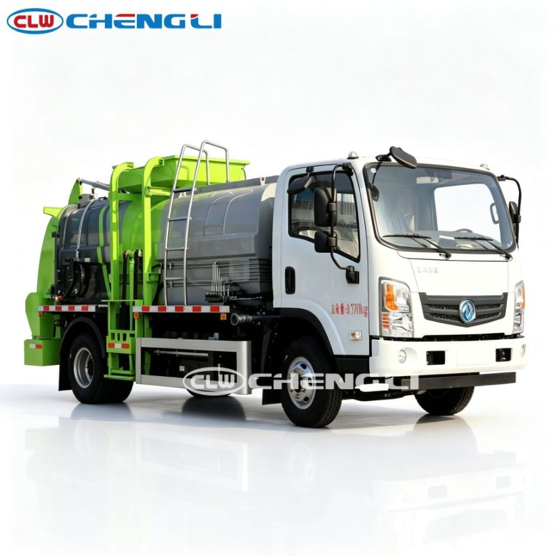 Electric camion de collecte des déchets alimentaires