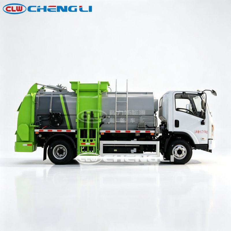Electric camion de collecte des déchets alimentaires