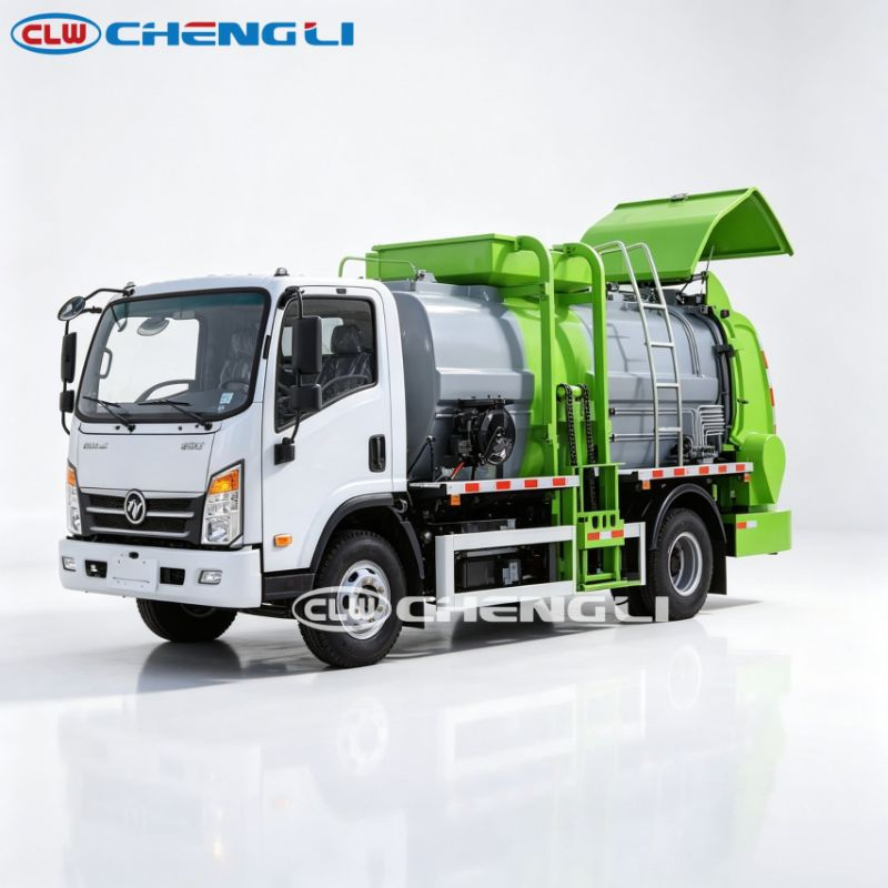 Electric camion de collecte des déchets alimentaires