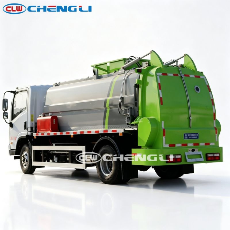 Electric camion de collecte des déchets alimentaires